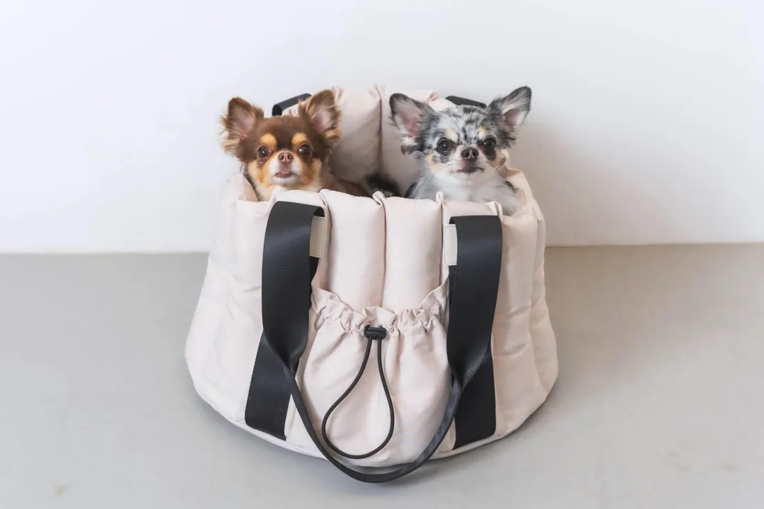 FuFuフワモコベッドキャリーバッグ（クリーム）