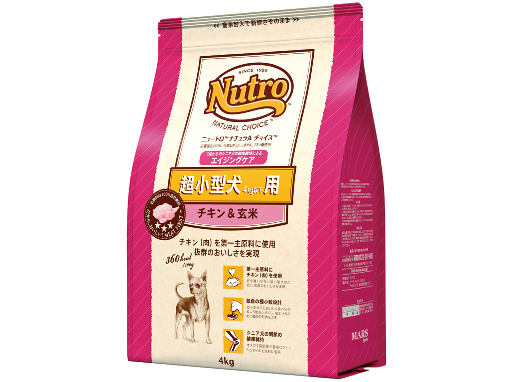 ＮＣ　超小型犬用　エイジングケア　チキン＆玄米　４ｋｇ