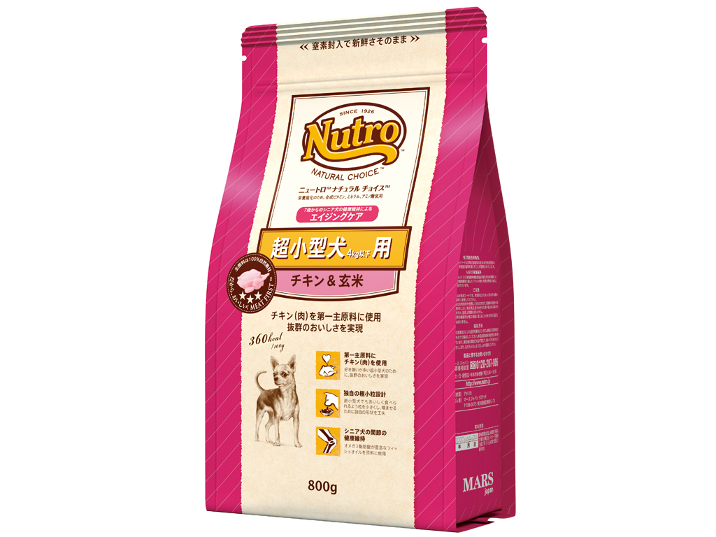 ＮＣ　超小型犬用　エイジングケア　チキン＆玄米　８００ｇ
