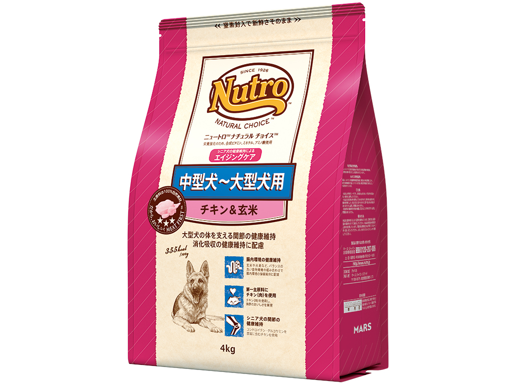 ＮＣ　中型～大型犬用　エイジングケア　チキン＆玄米　４ｋｇ