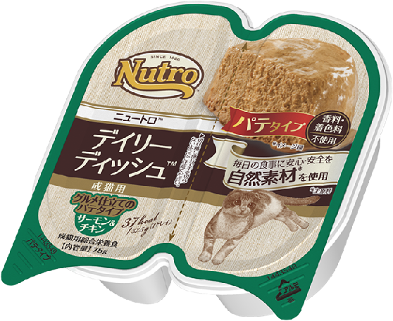 デイリーディッシュ　成猫用　サーモン＆チキン　トレイ（バラ）