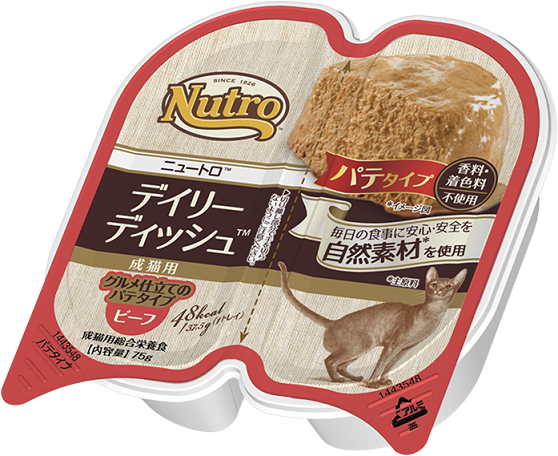 デイリーディッシュ　成猫用　ビーフ　トレイ（バラ）
