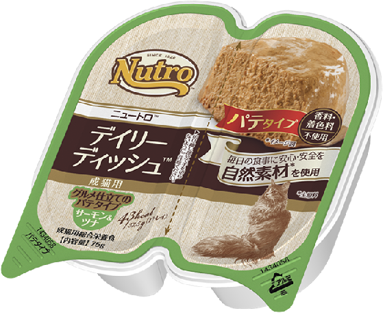 デイリーディッシュ　成猫用　サーモン＆ツナ　トレイ（バラ）